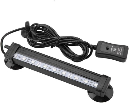 TOPINCN LED Aquarium Light Fish Tank Bubble Light Underwater Led Light with Remote Control + Manual Color Change - Highlight Colorful Aquarium Light Kit(US Plug)(16cm) TOPINCN