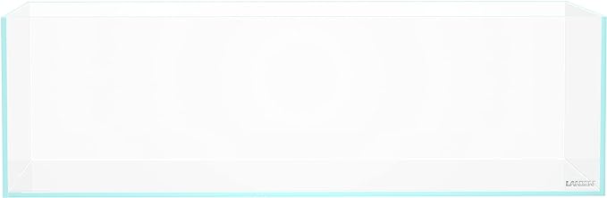 LANEDN 60S 7.9 Gal Shallow Aquarium Tank, Shallow Fish Tank, Rimless Low Iron Tank W23.6×D11.8×H7.1 in(60x30x18cm); 5mm Thickness Aquascape Fish Tank, Black Leveling Mat Included Landen