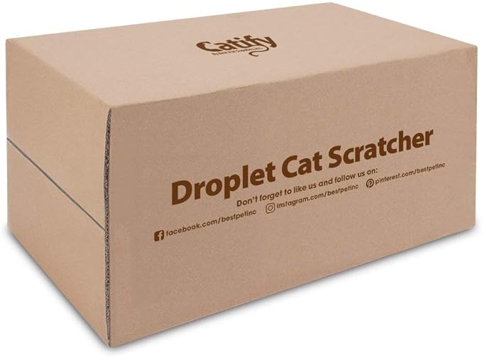 Catify by Best Pet Supplies, Inc., Inc., Inc., Droplet Cardboard Cat Scratcher with Catnip (CTM-07) - PAWPICO