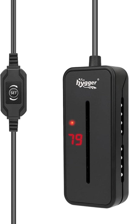 hygger Small Submersible Aquarium Heater 100 Watt Mini Betta Fish Tank Heater with Thermostat for 10-20 Gallon Saltwater Freshwater hygger