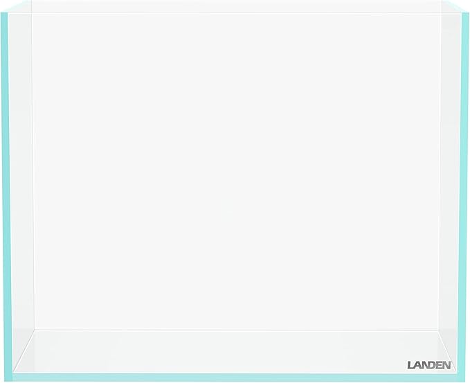 LANDEN 30N 3.2 Gallon Nano Rimless Low Iron Aquarium Tank, W11.8×D7.5×H9.4 in(30x19x24cm) 5mm Thickness with Nano Foam Leveling Mat Included Landen