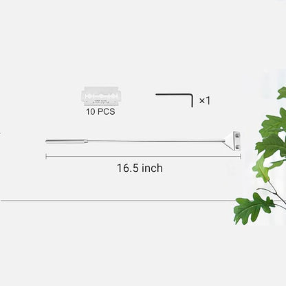 Algae Scraper for Glass Aquarium,Fish Tank Scraper with 10 Replaceable Blades,Aquarium Glass Cleaner Scraper (Silver-18.5 Inch). PAWPICO