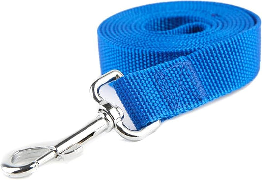 Nylon Dog Training Leash, Traction Rope, 4Ft /5 Foot /6 Feet Long, 5/8 inch 3/4 Inch 1 Inch Wide, for Small and Medium Dogs (3/4'' x 4 F, Blue) - PAWPICO