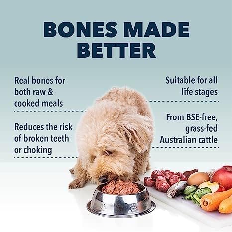 Better Bones - Dog Calcium Supplement with Phosphorus and Vitamin D for Joint, Teeth and Bone Health Support - Pure Grass-Fed Australian Beef Bone - Vet Formulated - Made in The USA FourLeafRover