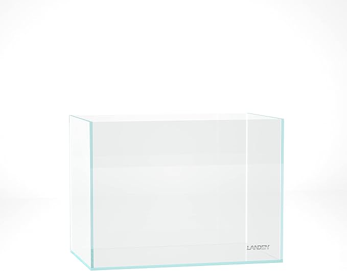 LANDEN 36N 5 Gallon Rimless Low Iron Aquarium Tank, 14.2" W × 8.7" D × 10.2" H (36cm x 22cm x 26cm) 5mm Thickness with Black Nano Foam Leveling mat Included Landen