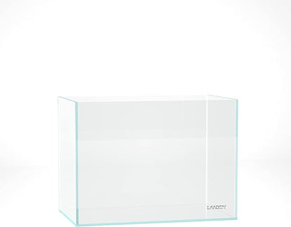LANDEN 36N 5 Gallon Rimless Low Iron Aquarium Tank, 14.2" W × 8.7" D × 10.2" H (36cm x 22cm x 26cm) 5mm Thickness with Black Nano Foam Leveling mat Included Landen