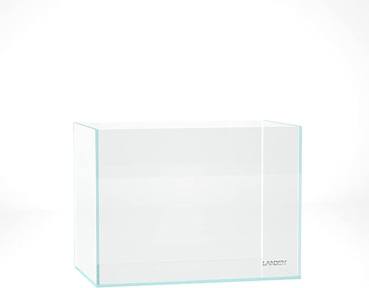 LANDEN 36N 5 Gallon Rimless Low Iron Aquarium Tank, 14.2" W × 8.7" D × 10.2" H (36cm x 22cm x 26cm) 5mm Thickness with Black Nano Foam Leveling mat Included Landen