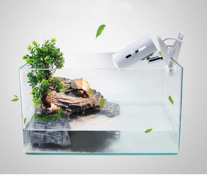 Reptile Simulation Rock Hide-Resin Amphibian Hideouts Cave Size 3.94'' x 1.77'' with Plastic Tree 7.87'',Habitat for Bearded Dragon Turtles Lizards Snakes Crab Gecko Leopard Spider Fish Zhildmosin