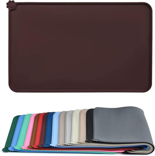 AUDWUD Silicone Waterproof Dog Cat Pet Feeding Mats,Anti Slip Pet Bowl Mats,Pet Feeding Mat - PAWPICO