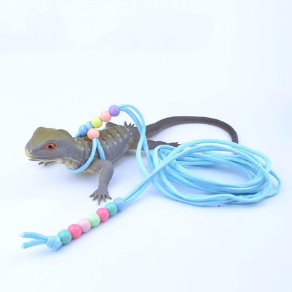 1 Pcs Adjustable Lizard Harness Adjustable Walking Harness Bearded Dragon Leash Reptile Dragon Leash Adjustable Harness Lead for Small Animal Hamster Reptiles Duoduole