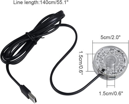 Fish Tank Light, Waterproof LED Aquarium Submersible Light USB Multicolor Decoration Light with Suction Cup for Fish Tanks Coral Tanks Aquatic Plant Tanks Mioyoow