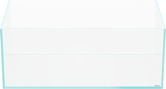 LANEDN 90S 39 Gallon Shallow Tank Rimless Low Iron Tank 35.4" L × 19.7" W × 14.2" H (90cm x 50cm x 36cm); 10mm Thickness Aquascape Fish Tank, Black Leveling Mat Included Landen