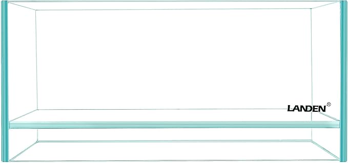 LANDEN Glass Air Aquarium Tank Multi-Scene Landscape Aquarium, 1.6Gallon Rimless Low Iron Shallow Tank,10.63" W×10.63" D×4.72" H (27cmx27cmx12cm) 5mm Thickness Landen