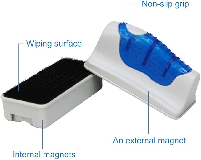 Jasonwell Magnetic Aquarium Fish Tank Glass Algae Glass Cleaner Scrubber Floating Clean Brush(M) Jasonwell