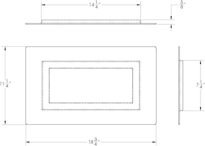 Jackel Crawl Space Vent Cover - 8"" x 16"" - Black Jackel