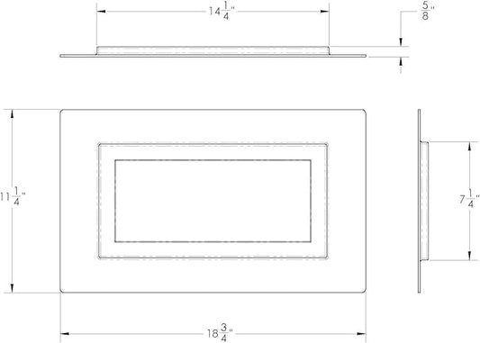 Jackel Crawl Space Vent Cover - 8"" x 16"" - Black Jackel