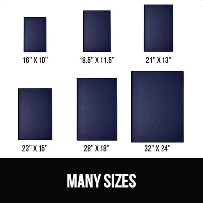 Gorilla Grip 100% Waterproof Raised Edge BPA Free Silicone Pet Feeding Mat, Dog Cat Food Mats Contain Spills Protects Floors, Placemats for Cats and Dogs Water Bowl, Pets Accessories 32x24 Navy - PAWPICO
