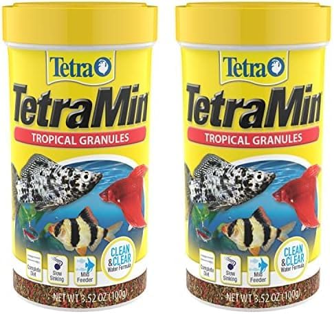 Tetra TetraMin Tropical Granules 3.52 Ounces, Nutritionally Balanced Fish Food (Pack of 2) Tetra