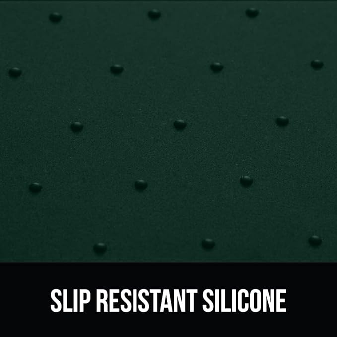 Gorilla Grip 100% Waterproof Raised Edge BPA Free Silicone Pet Feeding Mat, Dog Cat Food Mats Contain Spills Protects Floors, Placemats for Cats and Dogs Water Bowl, Pets Accessories 28x18 Green - PAWPICO