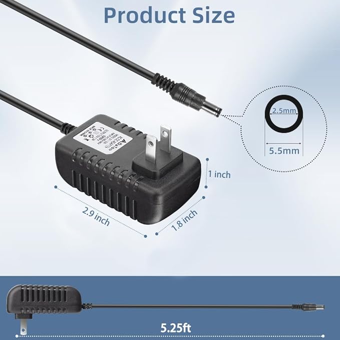 Aquarium Light LED Power Adapter AC 100-240V DC 12V 2A Replacement Power Adapter Fish Tank Light Power Supply Converter with Indicator Light DaToo