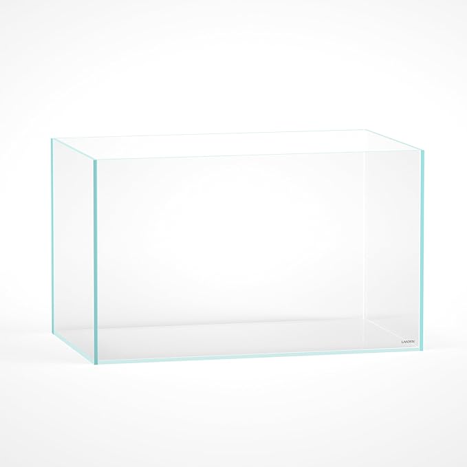 LANDEN 75H 37 Gallon Rimless Low Iron Aquarium Tank, W29.5×D17.7×H17.7 in(75x45x45cm) 8mm Thickness with Black Nano Foam Leveling mat Included Landen