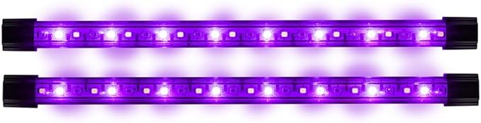 GloFish 10 Inch LED Light Stick 2 Count - White, Blue and, Magenta Aquarium Lights - Tank Sizes Up to 75 Gallons GloFish