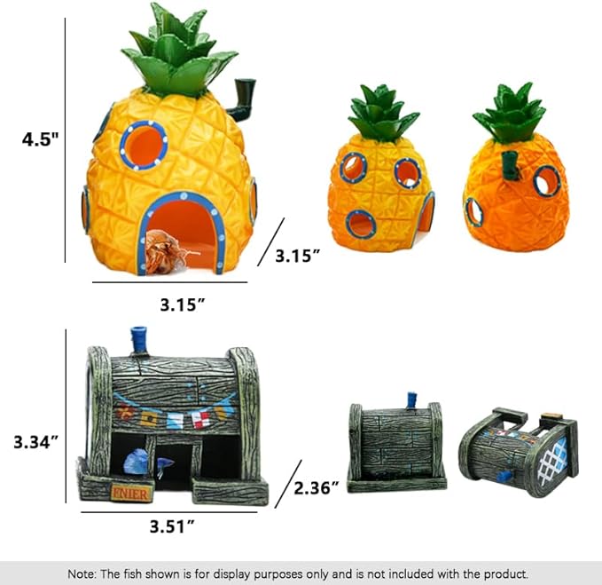 Fish Tank Decorations,House Ornament Kit,Aquarium Decor PAWPICO