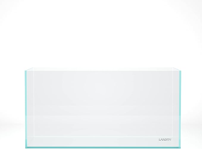 LANDEN 90P 44 Gallon Rimless Low Iron Aquarium Tank, W35.4 x D17.7 × H17.7in (90cm x 45cm x 45cm) 10mm Thickness with Black Nano Foam Leveling mat Included Landen