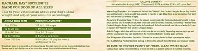 Rachael Ray Nutrish Premium Natural Dry Dog Food, Real Chicken & Veggies Recipe, 14 Pounds - PAWPICO