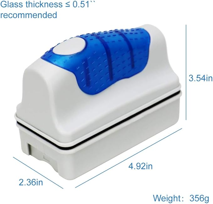 Jasonwell Magnetic Aquarium Fish Tank Glass Algae Glass Cleaner Scrubber Floating Clean Brush(XL) Jasonwell