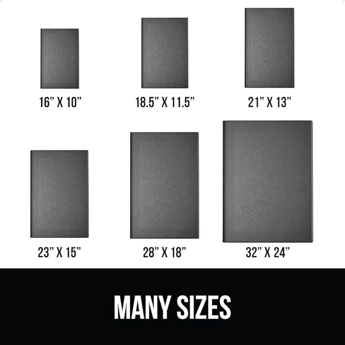 Gorilla Grip 100% Waterproof Raised Edge BPA Free Silicone Pet Feeding Mat, Dog Cat Food Mats Contain Spills Protects Floors, Placemats for Cats and Dogs Water Bowl, Pets Accessories 32x24 Charcoal - PAWPICO