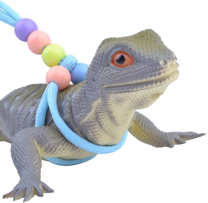 1 Pcs Adjustable Lizard Harness Adjustable Walking Harness Bearded Dragon Leash Reptile Dragon Leash Adjustable Harness Lead for Small Animal Hamster Reptiles Duoduole