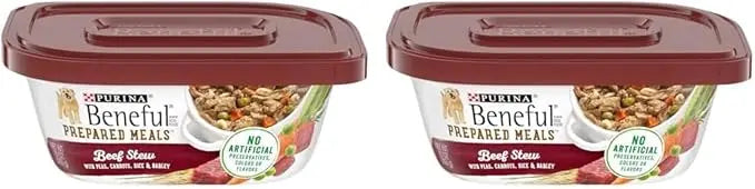 Beneful Purina Gravy Wet Dog Food, Prepared Meals Beef Stew - (8) 10 oz. Tubs (Pack of 2) - PAWPICO