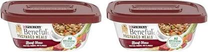 Beneful Purina Gravy Wet Dog Food, Prepared Meals Beef Stew - (8) 10 oz. Tubs (Pack of 2) - PAWPICO