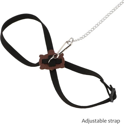2 Pack Adjustable Reptile Harness and Leash for Lizard Gecko Bearded Dragon Outside Walk (Black) Wontee