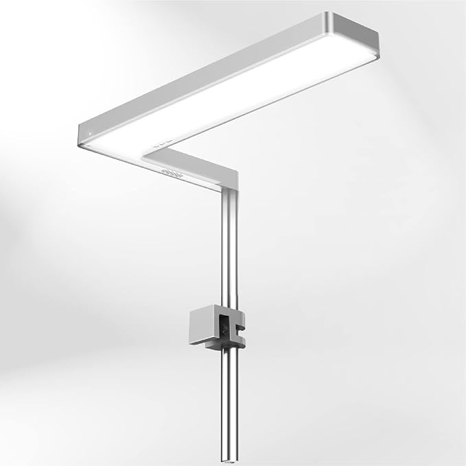 ONF Flat Nano Full Spectrum LED Aquarium Light, Dimmable 7000K / 1300lm, for <10 Gallons Rimless Fish Tanks, Freshwater Aquatic Plant Growth, Terrarium Spotlight, Potted Plant IP54 Waterproof (Silver) ONF