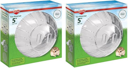 Kaytee 5" Clear Run-About Exercise Ball for Pet Dwarf Hamsters & Mice (Pack of 2) Kaytee