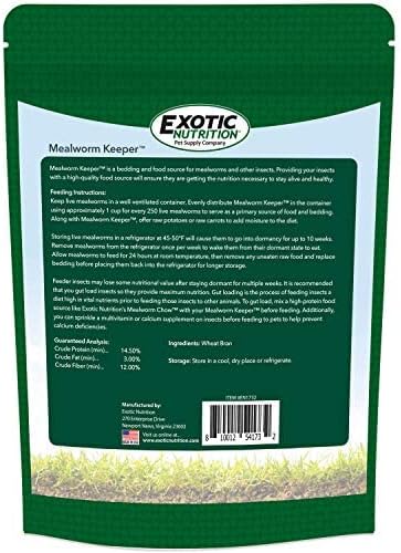 Exotic Nutrition Mealworm Keeper - Healthy Bedding & Feed for Breeding Live Feeder Mealworms… (6 lb) ExoticNutrition