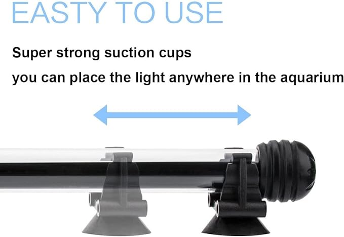 LED Aquarium Light, 19.5 inches Fish Tank Light RGB Color Underwater light Submersible Crystal Glass Lights, 27 LED Beads, Brightness Adjustable Memory Function, LED Light bar Stick for Fish Tank COVOART