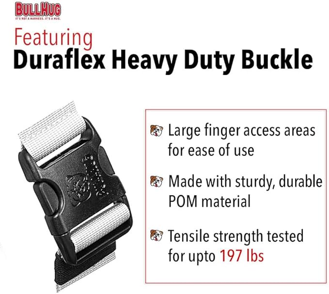 BULLHUG Harness – Made for Larger Chested Dogs Like English Bulldogs, French Bulldogs, Pugs & More. Stops Dogs from Pulling & Choking on Walks (DinosaurG, Medium) BULLHUG