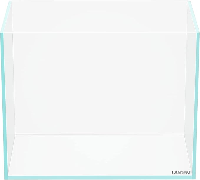 LANDEN 30N 3.2 Gallon Nano Rimless Low Iron Aquarium Tank, W11.8×D7.5×H9.4 in(30x19x24cm) 5mm Thickness with Nano Foam Leveling Mat Included Landen