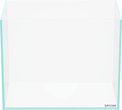 LANDEN 30N 3.2 Gallon Nano Rimless Low Iron Aquarium Tank, W11.8×D7.5×H9.4 in(30x19x24cm) 5mm Thickness with Nano Foam Leveling Mat Included Landen