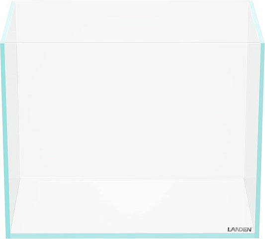 LANDEN 30N 3.2 Gallon Nano Rimless Low Iron Aquarium Tank, W11.8×D7.5×H9.4 in(30x19x24cm) 5mm Thickness with Nano Foam Leveling Mat Included Landen