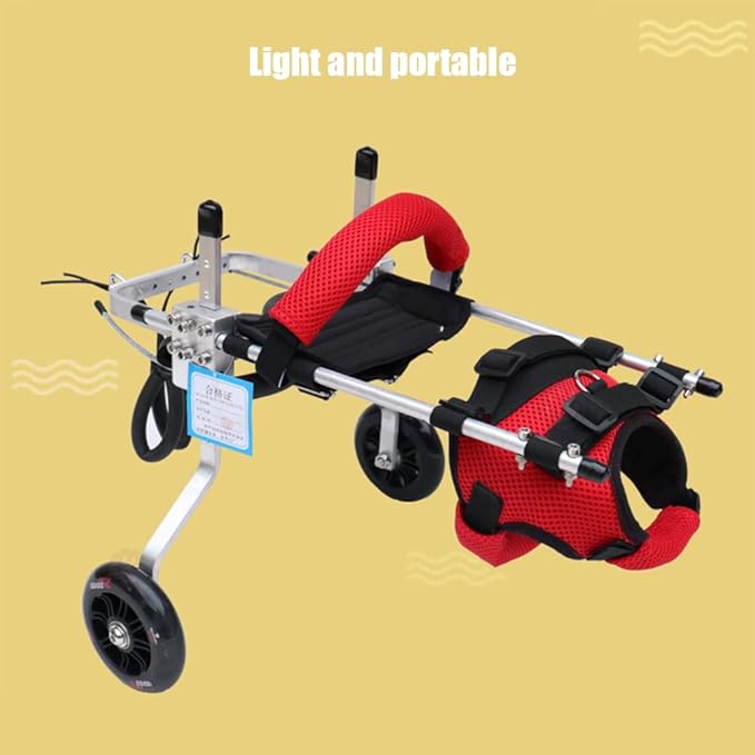 Cat Wheelchair Adjustable 2 Wheels Pet Wheelchair Lightweight Cat Barrier Wheels for Rehabilitation Aid for The Back Legs of Aging, Disabled, Injured, Arthritis, Weak Cats/Pets (S) PAWPICO