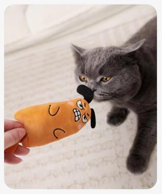 3-Pack Interactive Cat Chew Plush Toys with Catnip - PAWPICO