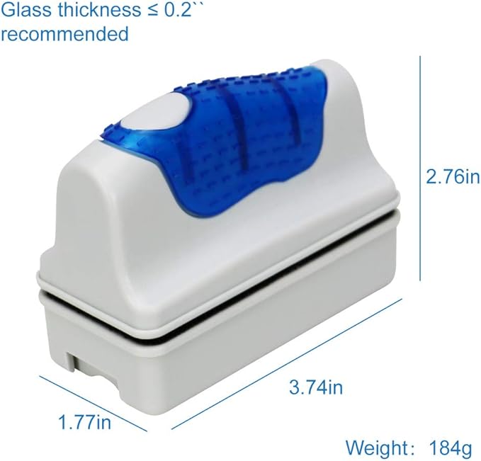 Jasonwell Magnetic Aquarium Fish Tank Glass Algae Glass Cleaner Scrubber Floating Clean Brush(M) Jasonwell