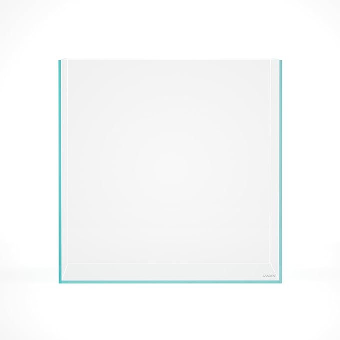 LANDEN 31 Gallon Cube Rimless Low Iron Aquarium Fish Tank,19.7" L × 19.7" W × 19.7" H (50cm x 50cm x50cm) 6mm Thickness with Nano Foam Leveling Mat Included Landen