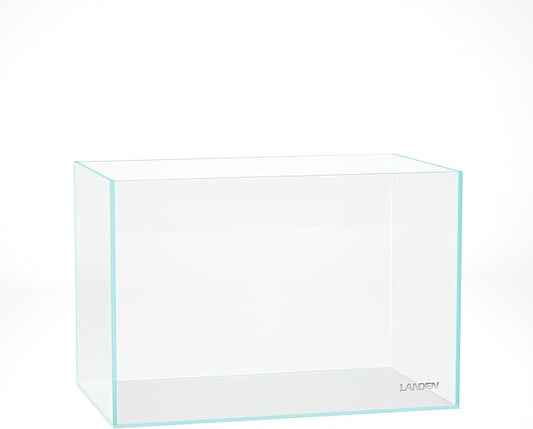 Landen 45P 10 Gallon Rimless Low Iron Aquarium Fish Tank,W17.7×D11.8×H11.8 in(45x30x30cm) 5mm Thickness with Nano Foam Leveling Mat Landen
