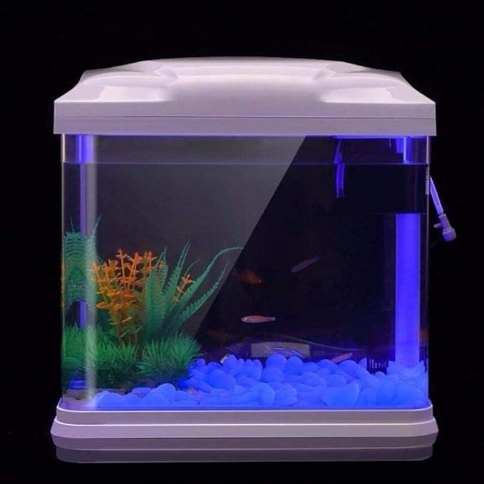 Oubest Glow in The Dark Rocks Glow Pebbles Outdoor Bulk Blue Decorations Stones for Garden Fish Tank Aquarium Walkway Plant Pots (500, Blue) Outbest