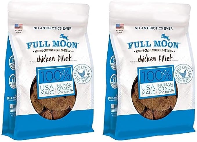 Full Moon Chicken Fillet Healthy All Natural Dog Treats Human Grade Made in USA 48 oz (Pack of 2) - PAWPICO